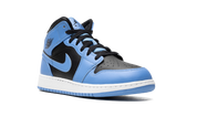 Air Jordan 1 Mid University Blue Black (GS) 2
