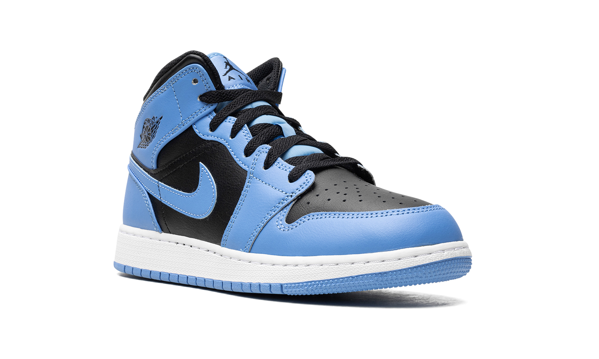 Air Jordan 1 Mid University Blue Black (GS) 2
