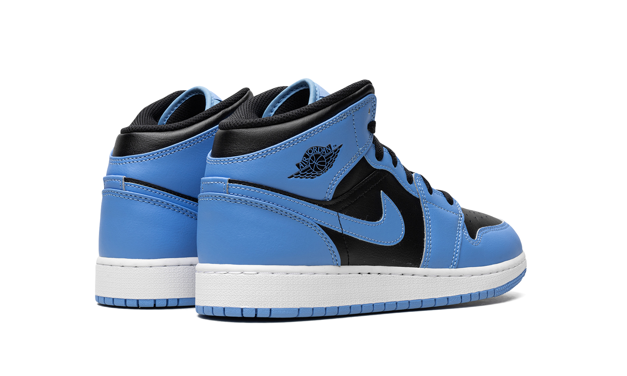 Air Jordan 1 Mid University Blue Black (GS) 4
