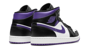 Air Jordan 1 Mid White Black Purple 4