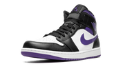 Air Jordan 1 Mid White Black Purple 5