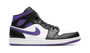 Air Jordan 1 Mid White Black Purple 7