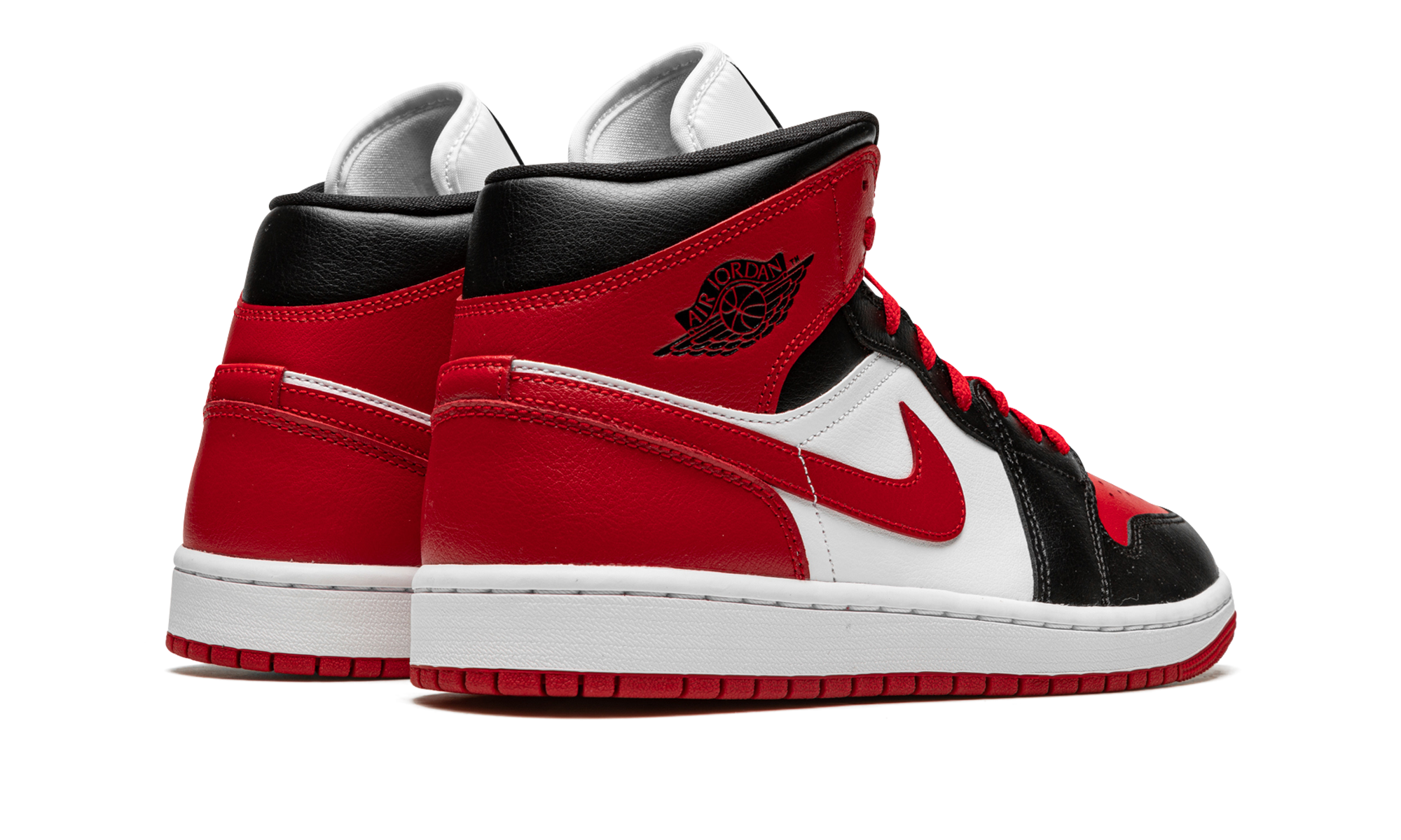 Air Jordan 1 Mid White Bred Toe