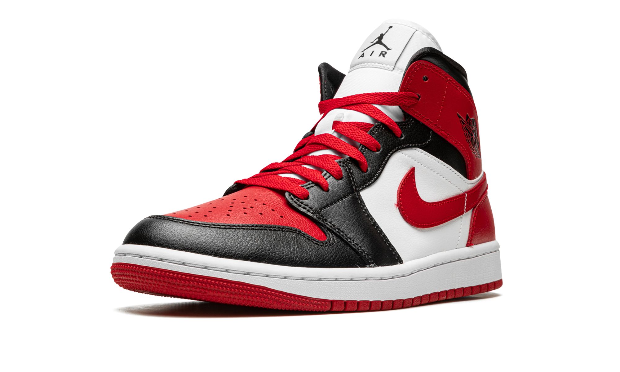 Air Jordan 1 Mid White Bred Toe