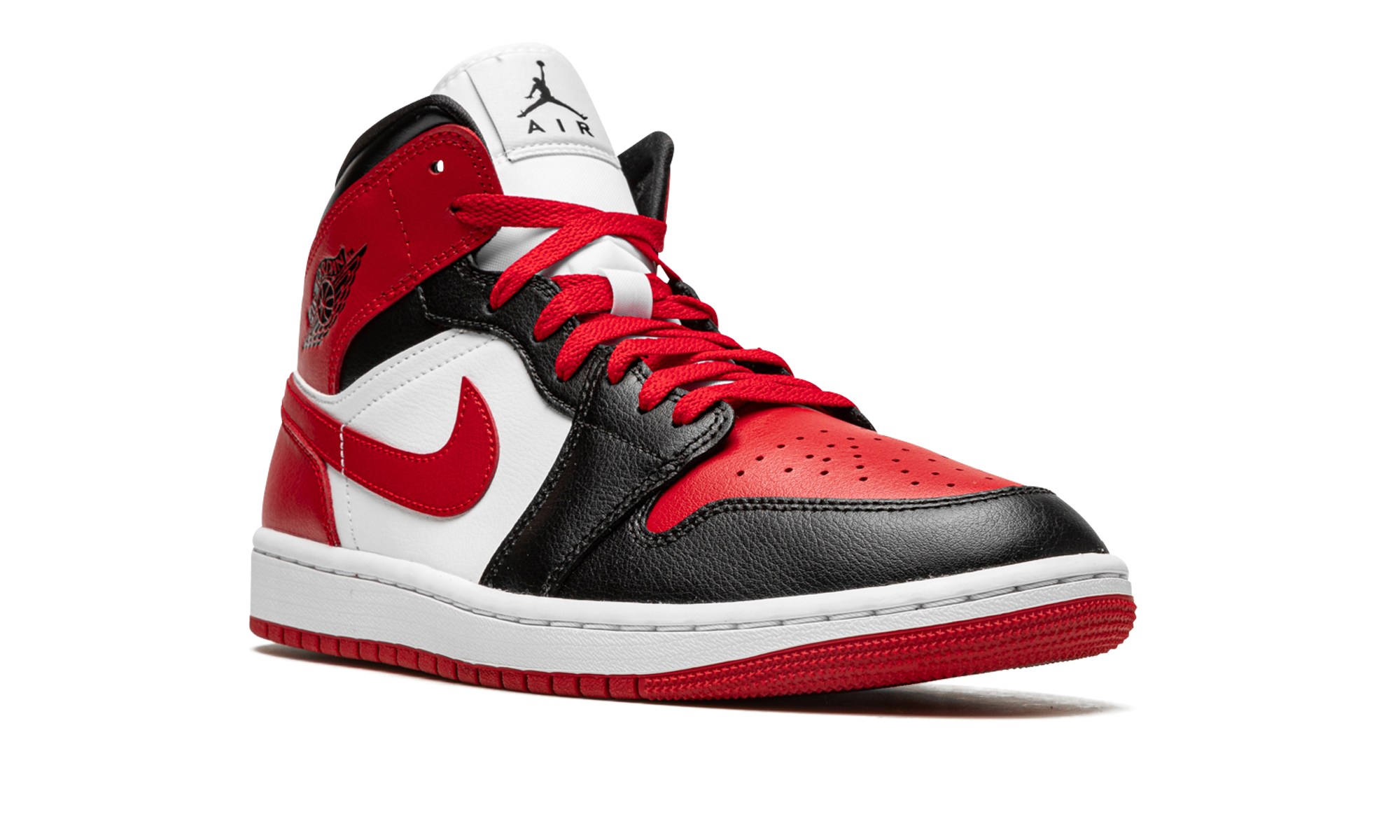 Air Jordan 1 Mid White Bred Toe