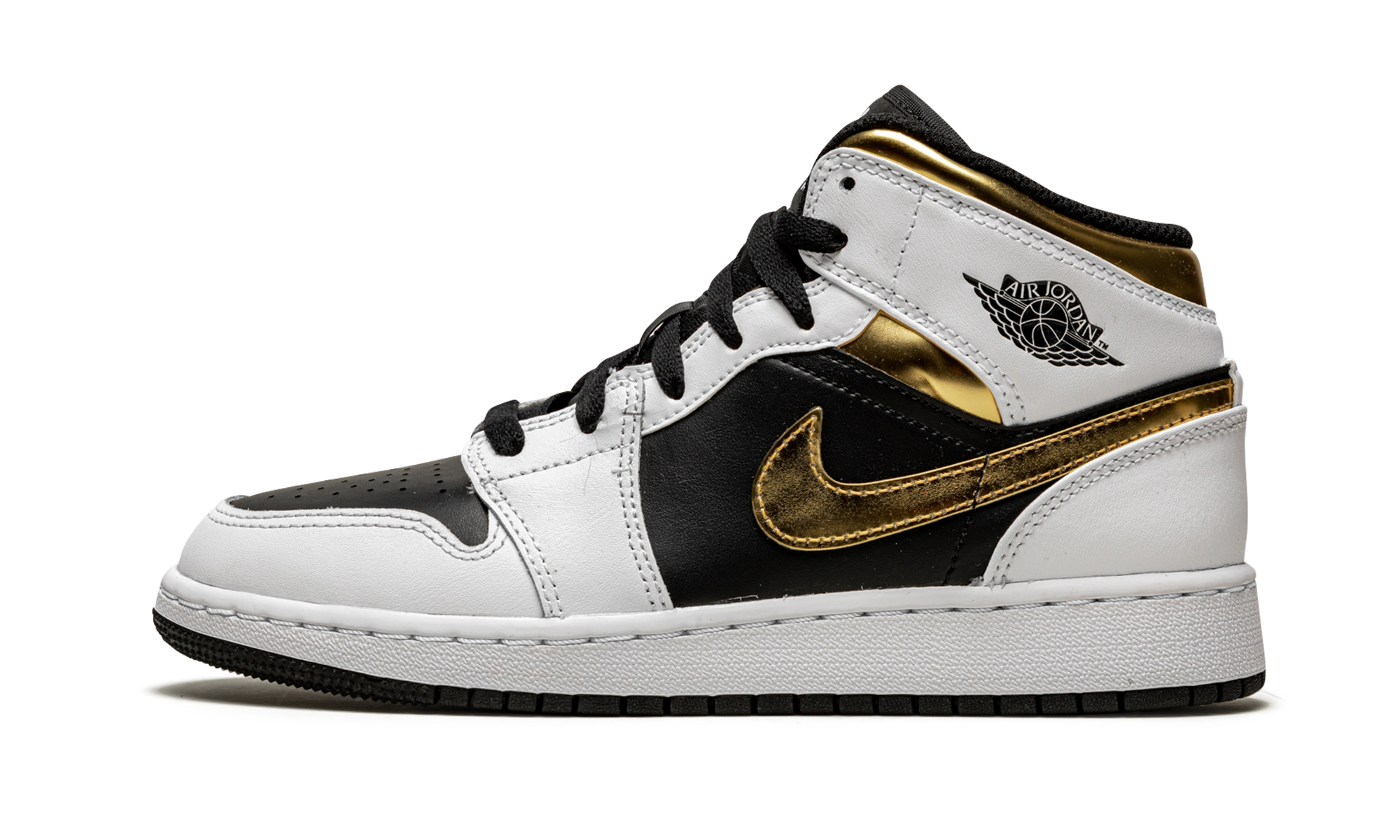 Air Jordan 1 Mid White Gold Black (GS) 1