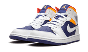 Air Jordan 1 Mid White Laser Orange Deep Royal Blue