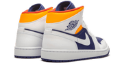 Air Jordan 1 Mid White Laser Orange Deep Royal Blue
