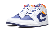 Air Jordan 1 Mid White Laser Orange Deep Royal Blue