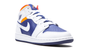 Air Jordan 1 Mid White Laser Orange Deep Royal Blue