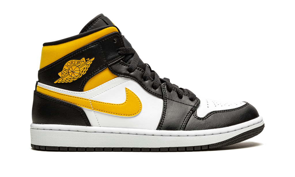 Air Jordan 1 Mid White Pollen Black 7