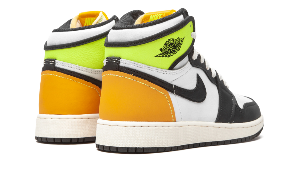 Air Jordan 1 Retro High White Black Volt University Gold (GS) 4