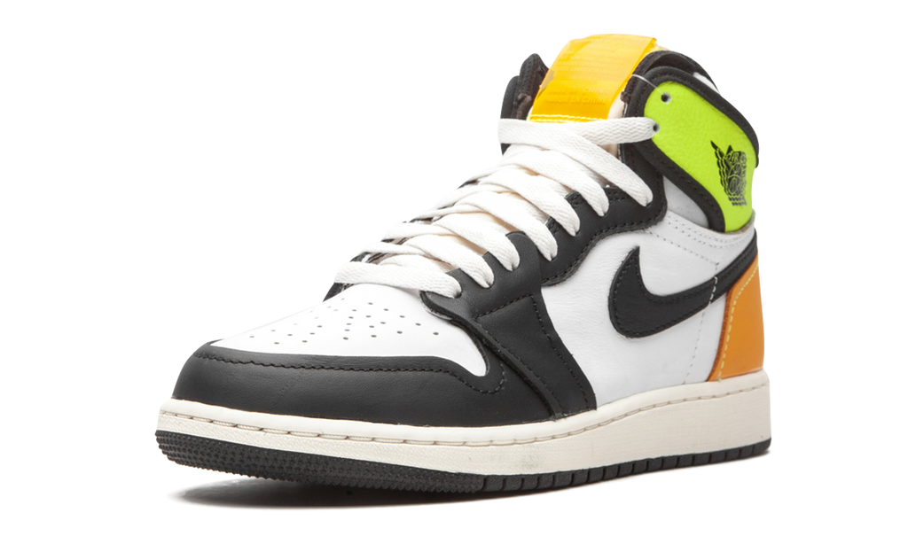 Air Jordan 1 Retro High White Black Volt University Gold (GS) 5