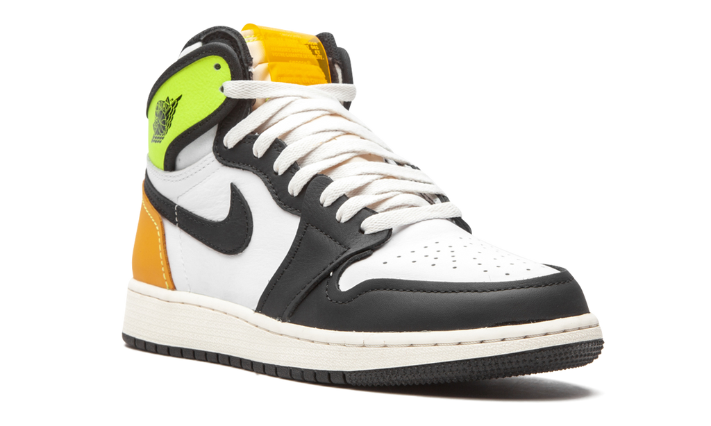 Air Jordan 1 Retro High White Black Volt University Gold (GS) 8
