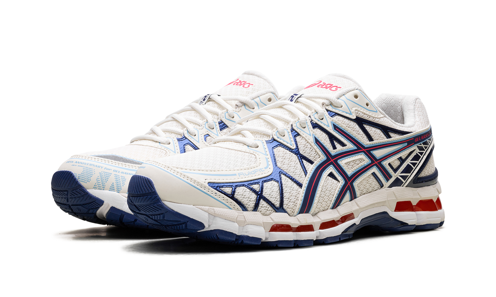 ASICS Gel-Kayano 20 Cream Blue Red 3