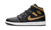 Jordan 1 Mid Black Metallic Gold 1