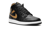 Jordan 1 Mid Black Metallic Gold 2
