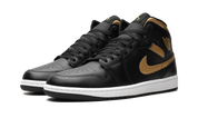 Jordan 1 Mid Black Metallic Gold 3
