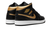 Jordan 1 Mid Black Metallic Gold 4