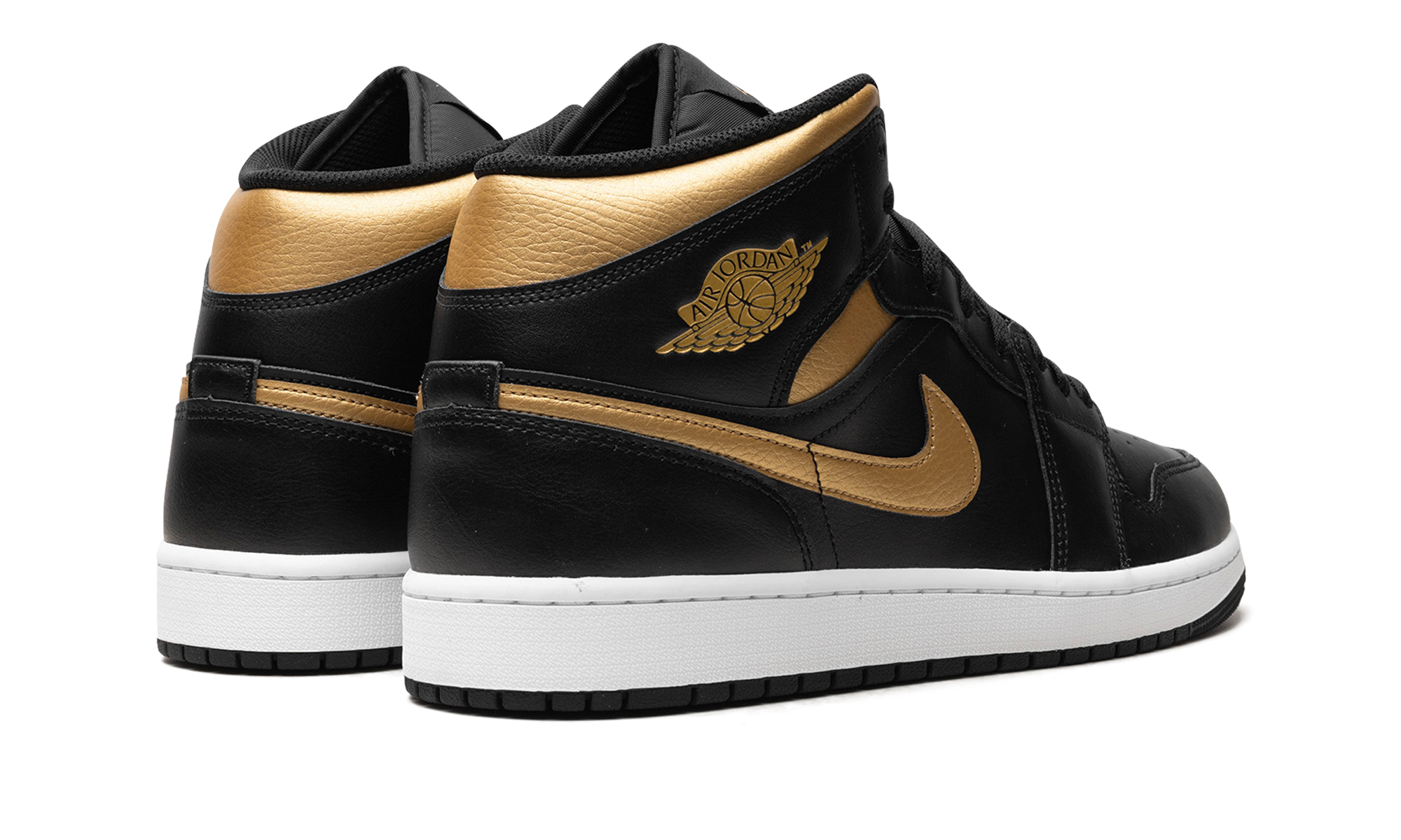Jordan 1 Mid Black Metallic Gold 4