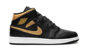Jordan 1 Mid Black Metallic Gold 7