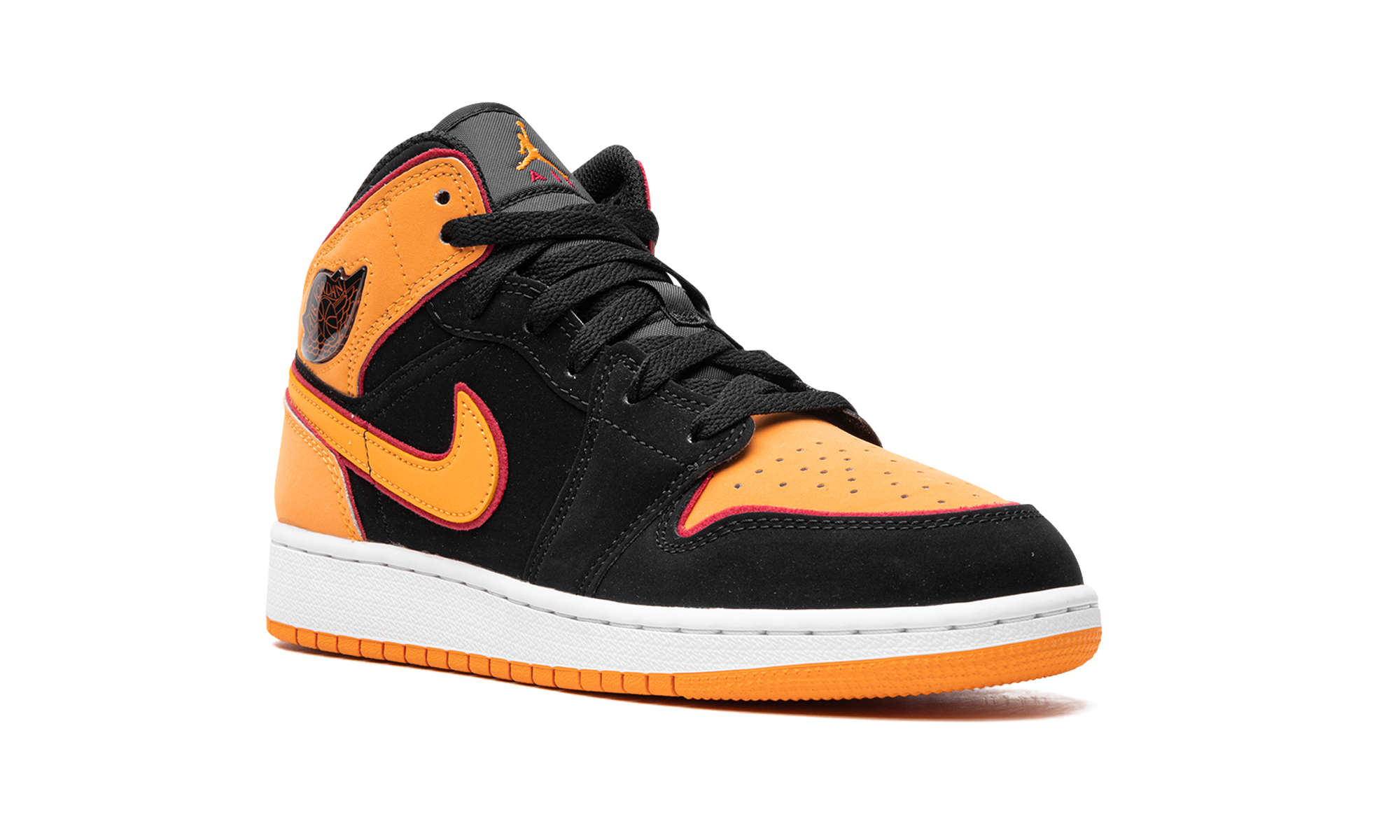 Jordan 1 Mid SE Black Vivid Orange (GS) 2