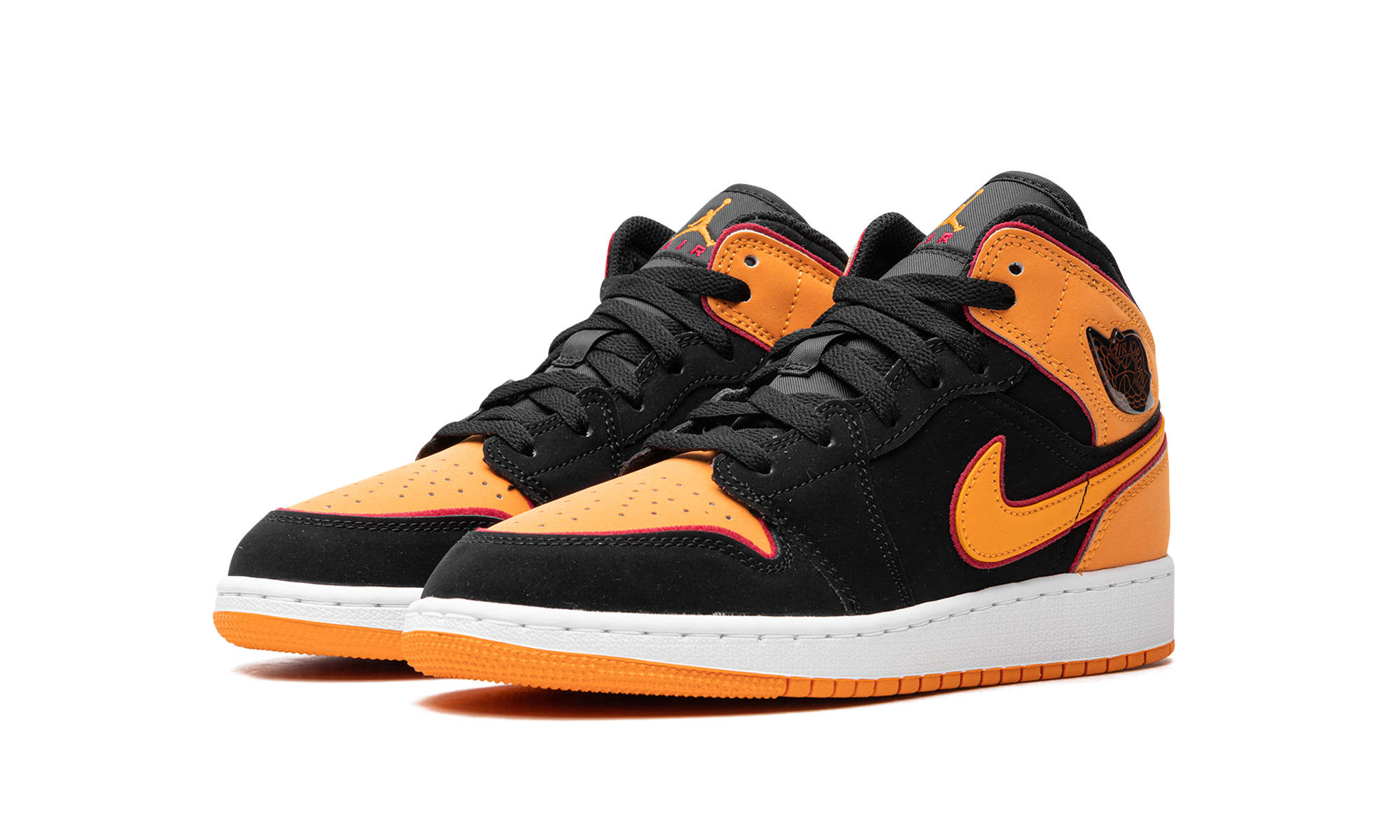 Jordan 1 Mid SE Black Vivid Orange (GS) 3