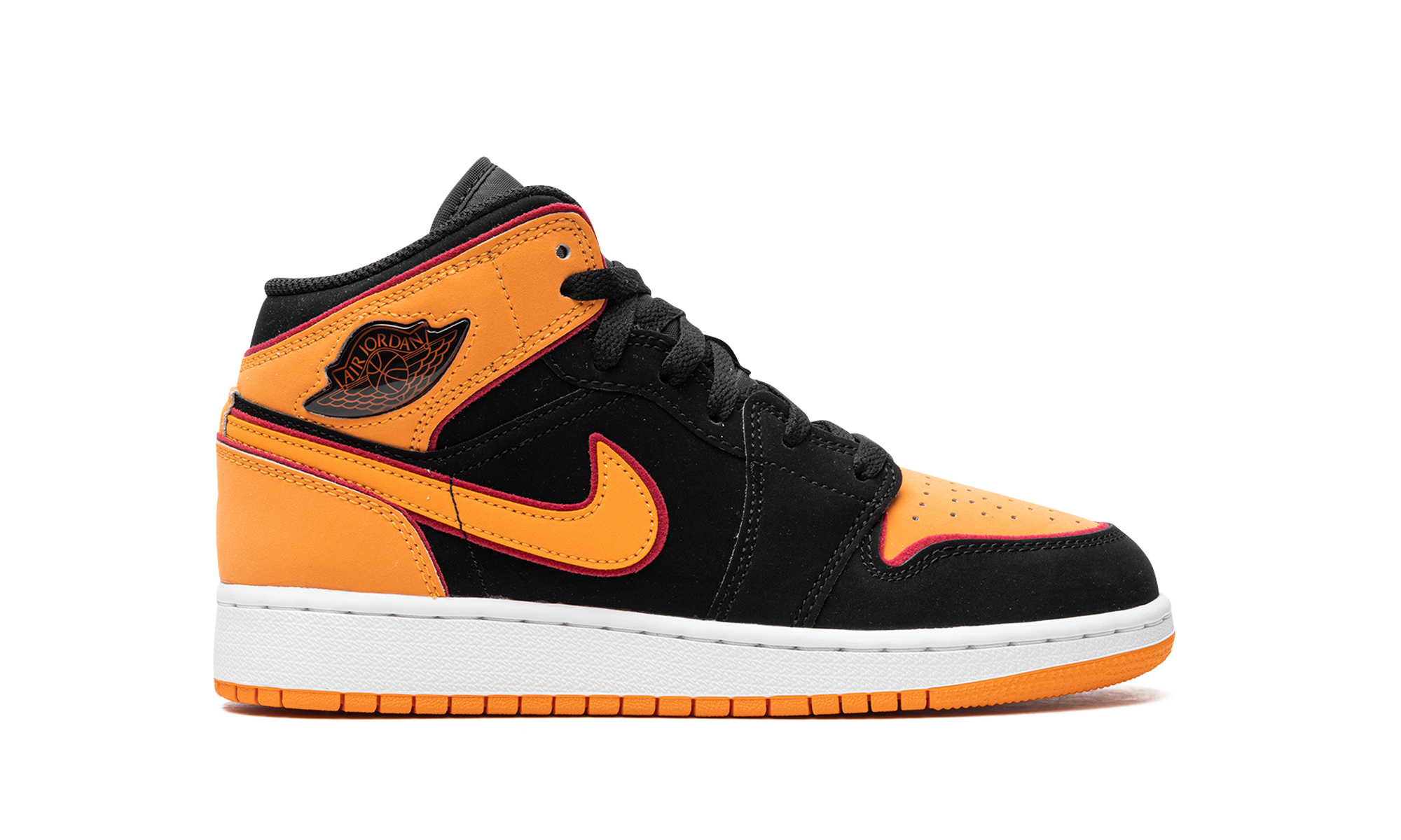 Jordan 1 Mid SE Black Vivid Orange (GS) 7