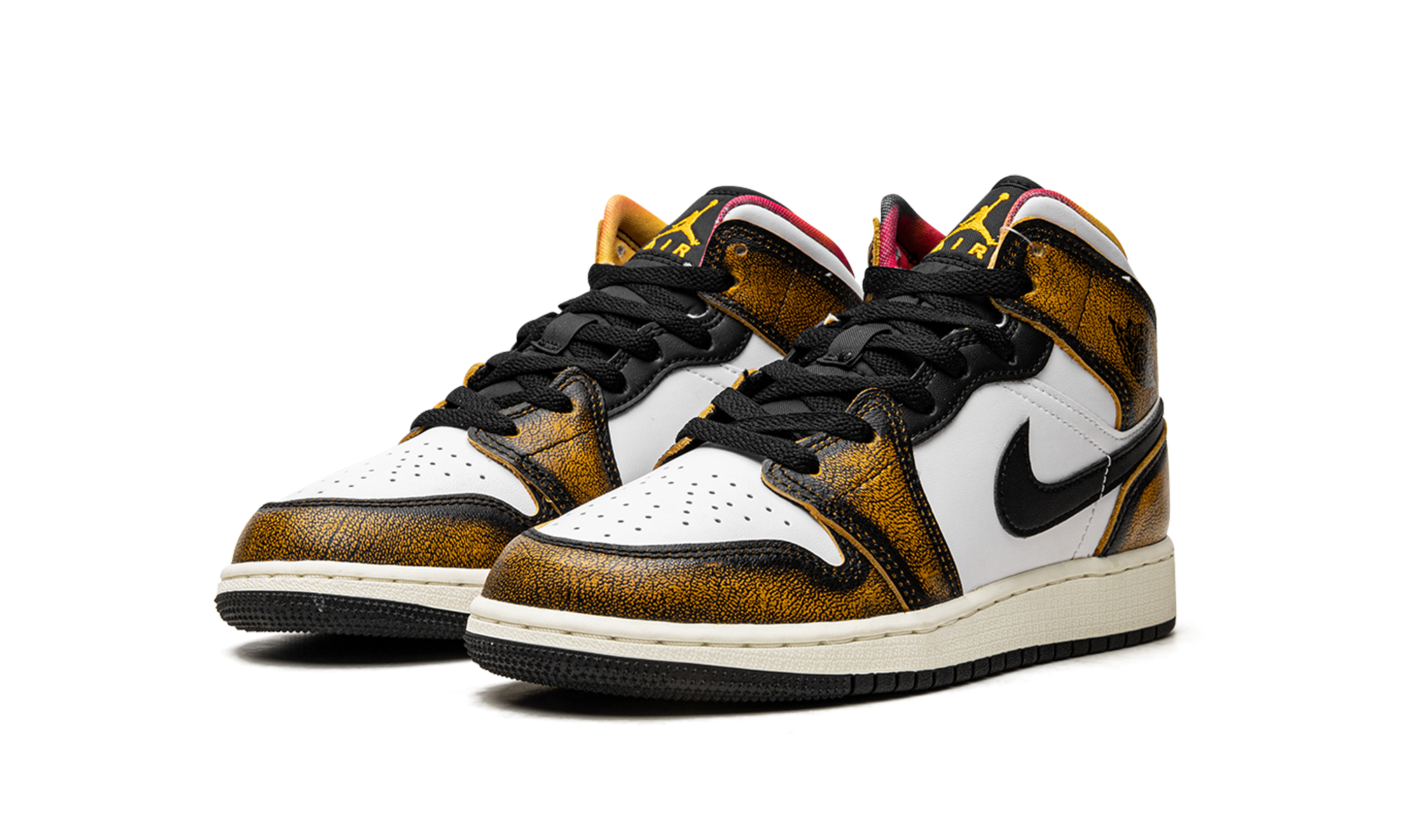 Jordan 1 Mid SE Orange Wear Away (GS) 3