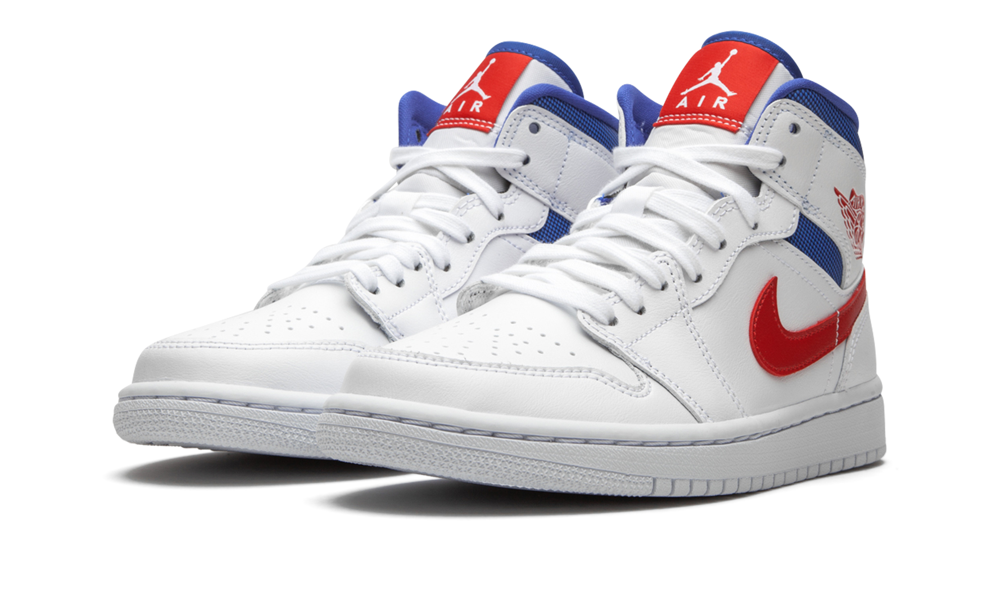 Jordan 1 Mid White Red Royal (W) 3