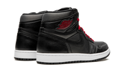 Jordan 1 Retro High Black Satin Gym Red 4