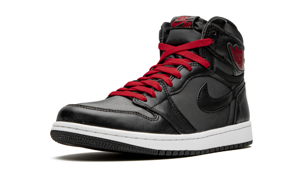 Jordan 1 Retro High Black Satin Gym Red 5
