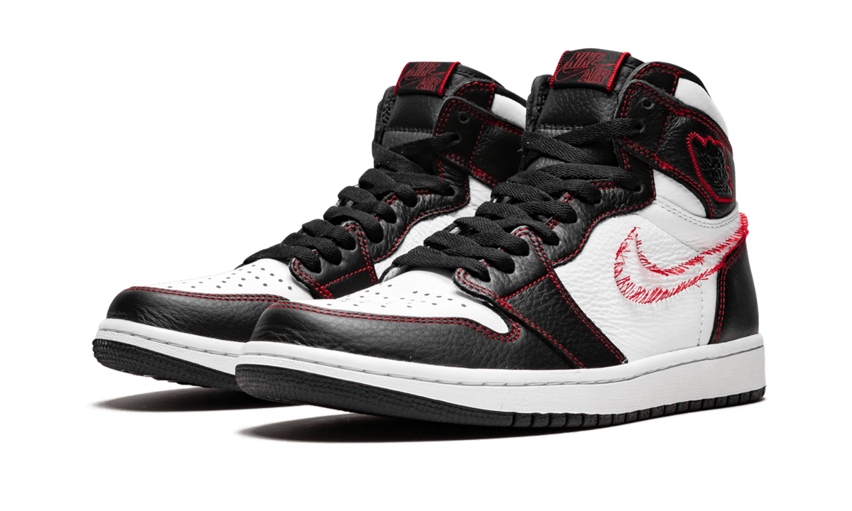 Jordan 1 Retro High Defiant White Black Gym Red 3
