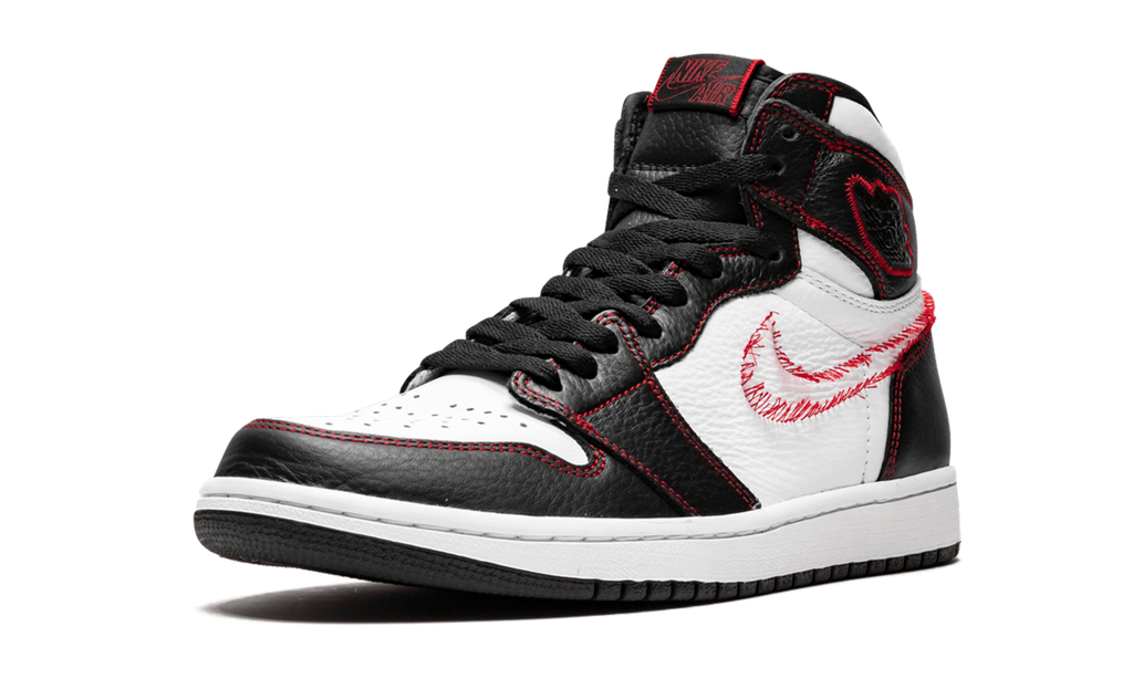Jordan 1 Retro High Defiant White Black Gym Red 5