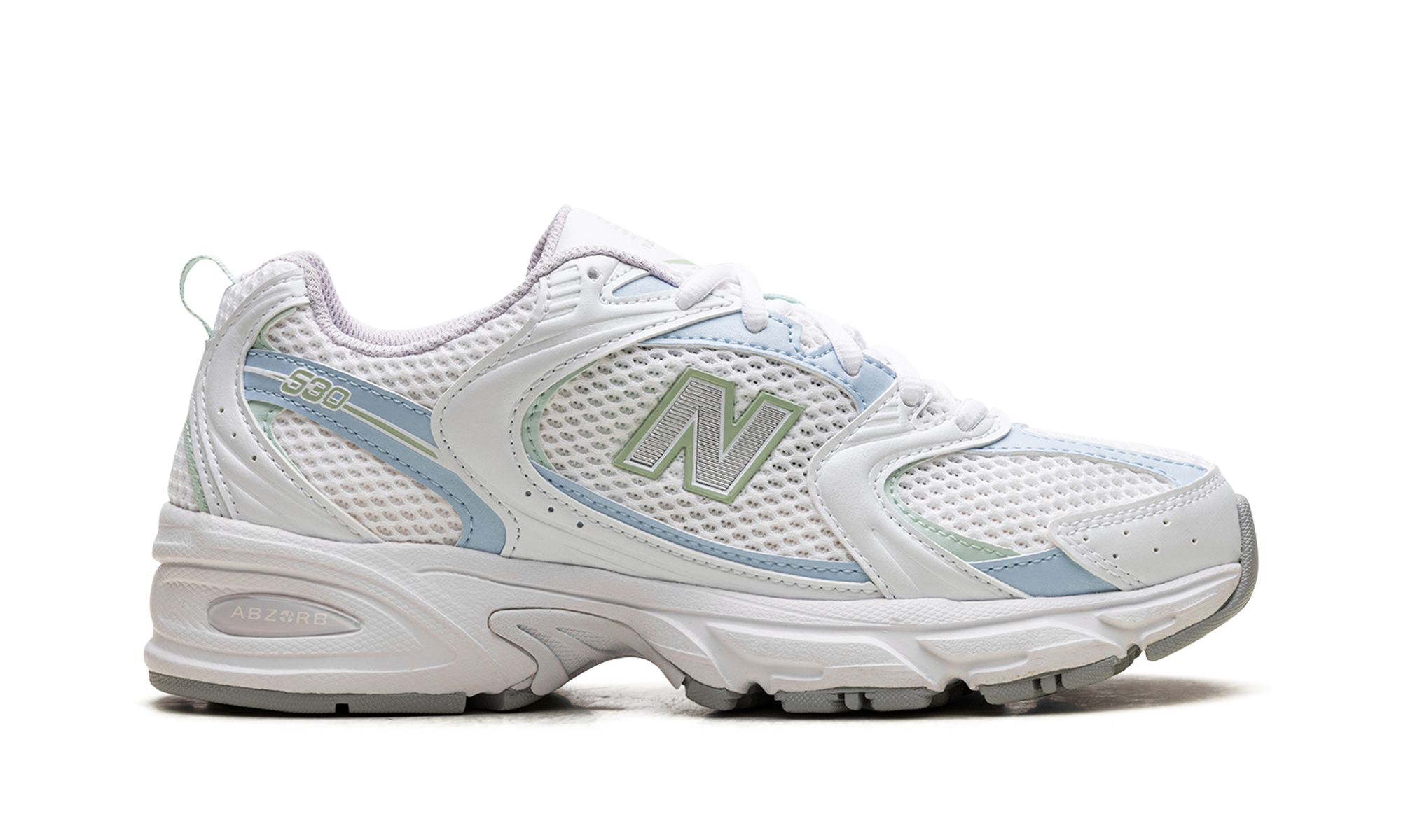 New Balance 530 White Light Chrome Blue Clay Ash 7