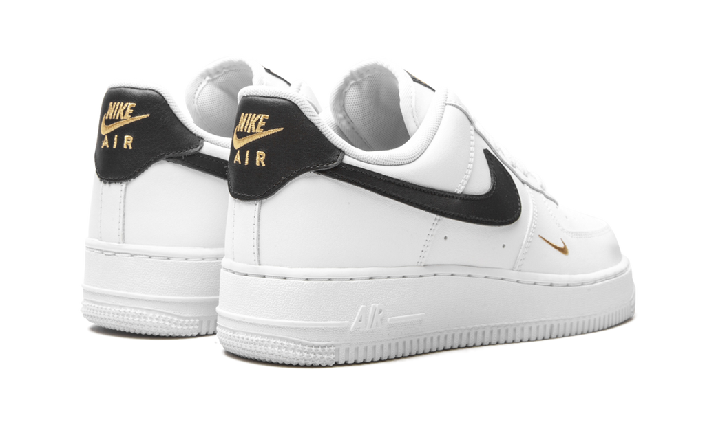 Nike Air Force 1 Low '07 Essential White Black Gold Mini Swoosh (W) 4