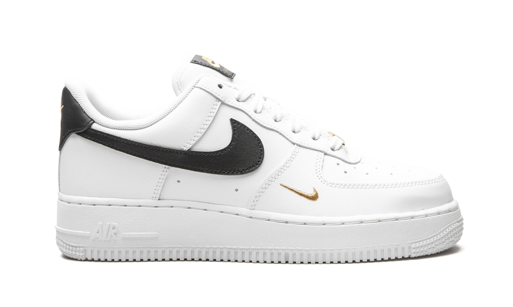 Nike Air Force 1 Low '07 Essential White Black Gold Mini Swoosh (W) 7