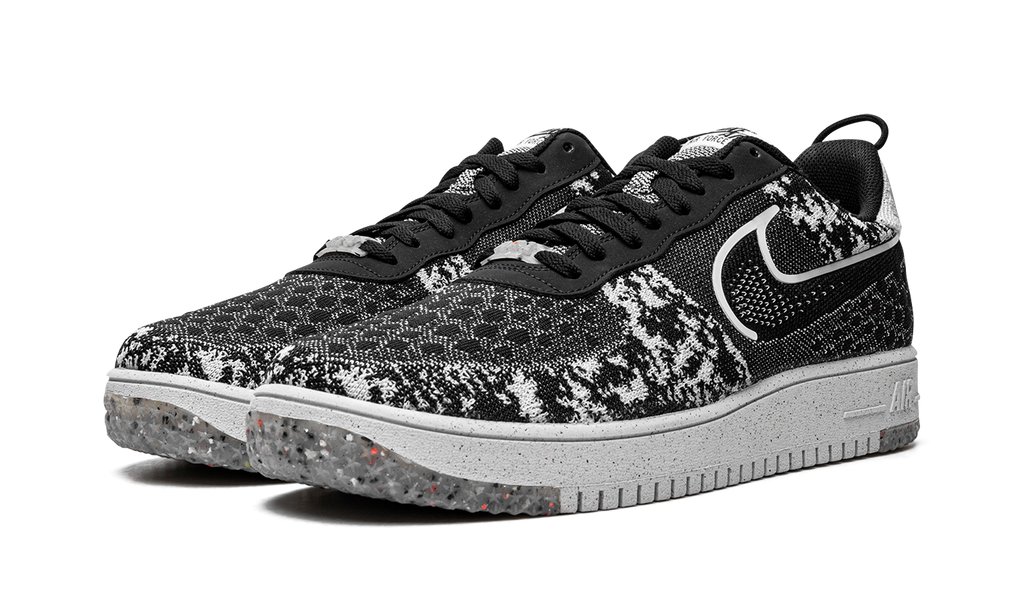 Nike Air Force 1 Low Crater Flyknit Black White Melange 3