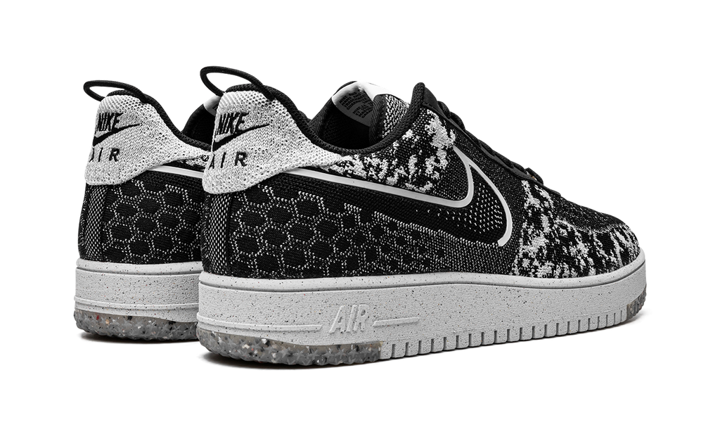Nike Air Force 1 Low Crater Flyknit Black White Melange 4