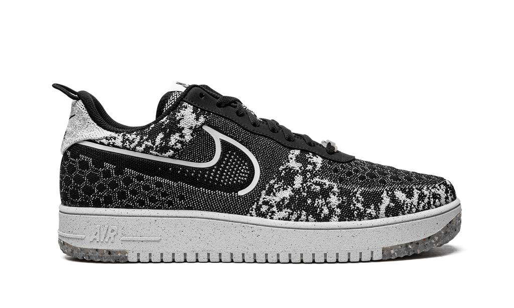 Nike Air Force 1 Low Crater Flyknit Black White Melange 7