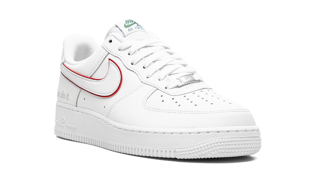 Nike Air Force 1 Low Just Do It White Noble Green Metallic Silver University Red 8