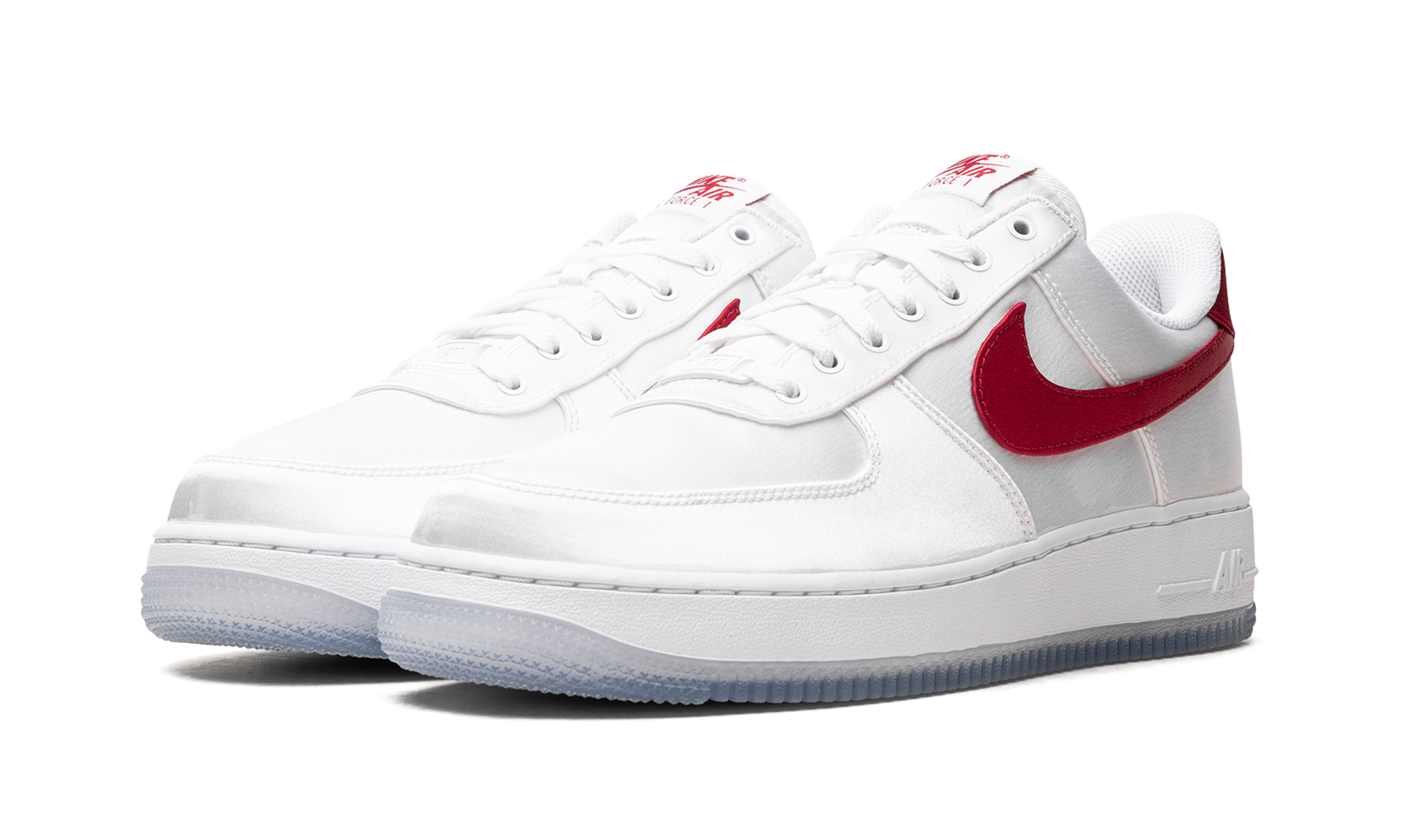 Nike Air Force 1 Low Satin White Red (W) 3