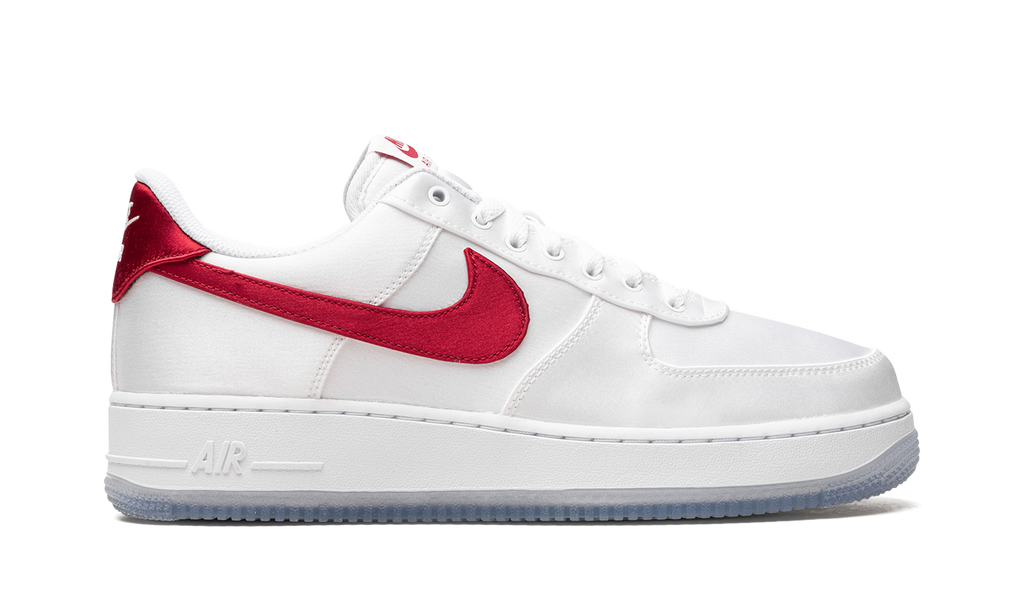 Nike Air Force 1 Low Satin White Red (W) 7