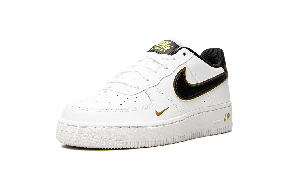Nike Air Force 1 Low White Black Mini Swoosh (GS) 5