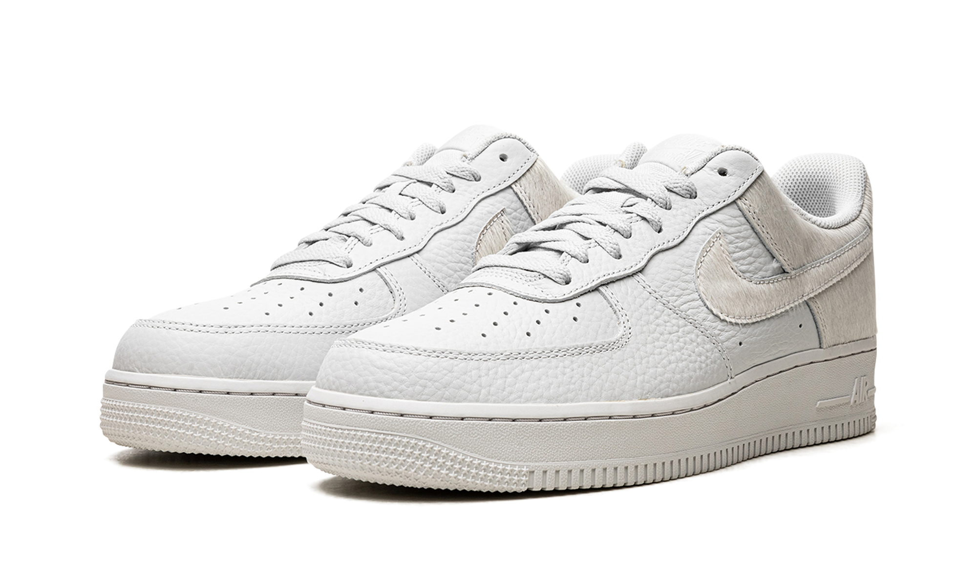 Nike Air Force 1 Low White Pony Hair Heel 3