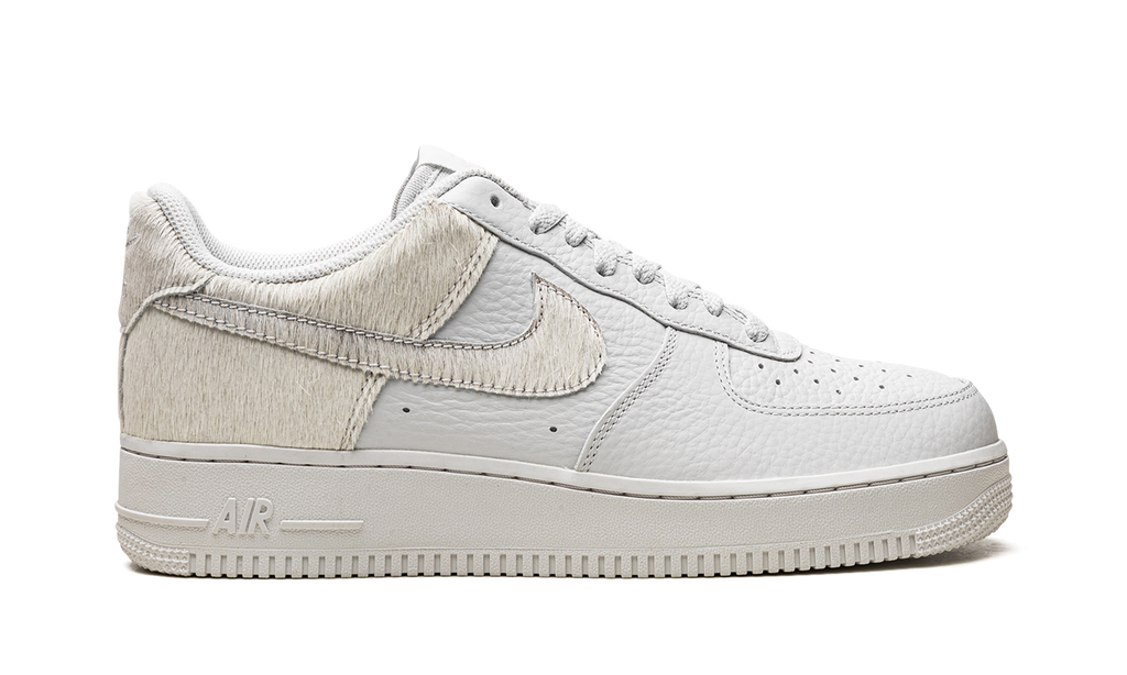 Nike Air Force 1 Low White Pony Hair Heel 7