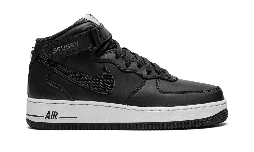 Nike Air Force 1 Mid Stussy Black White 7