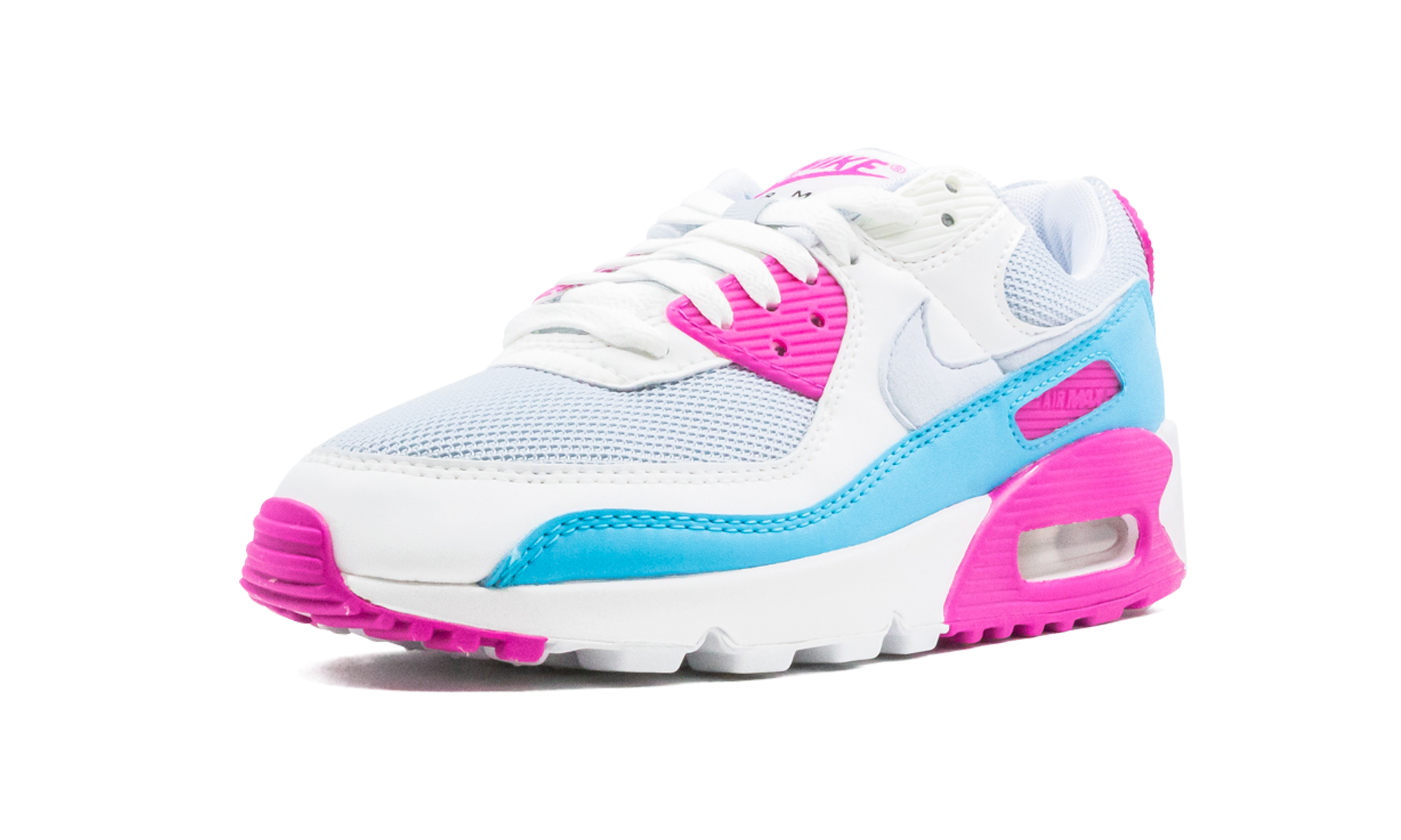 Nike Air Max 90 White Vivid Pink Light Blue Fury (W) 4