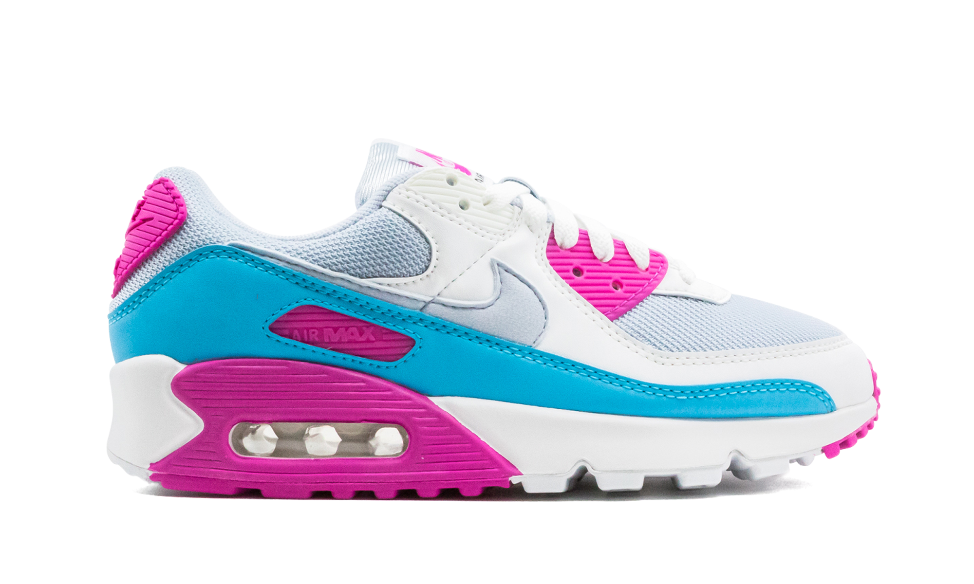 Nike Air Max 90 White Vivid Pink Light Blue Fury (W) 6