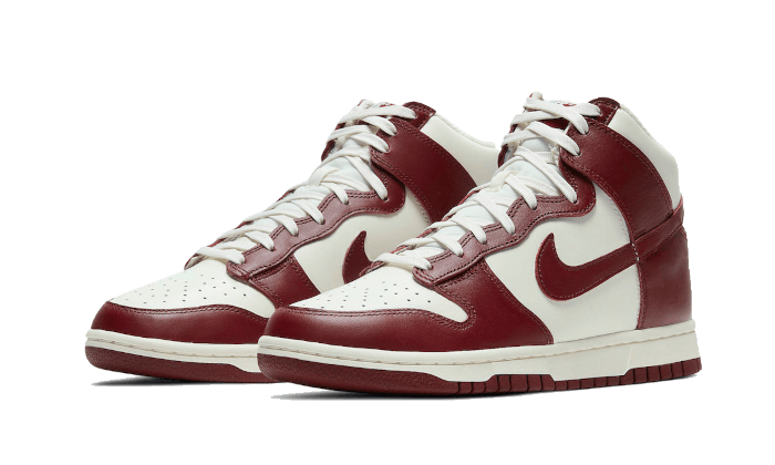 Nike Dunk High Sail Team Red 2
